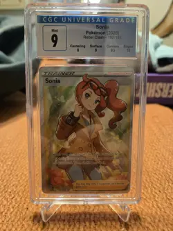 Pokemon TCG Sonia 203/192 Full Art Secret Rare Rebel Clash CGC 9 Mint 🔥 - Image 1