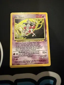 Pokemon TCG Mr. Mime 6/64 Jungle Holo MP - Image 1