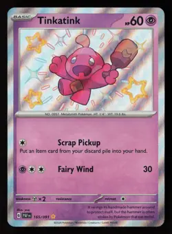 Tinkatink 165/091 SV: Paldean Fates Pokemon TCG NM - Image 1