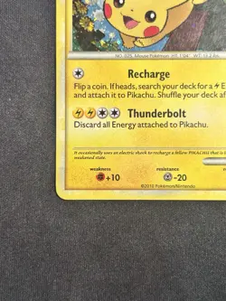 Pokemon TCG Pikachu HGSS03 Black Star Promo Holo 2010 NICE LOOK!! - Image 5