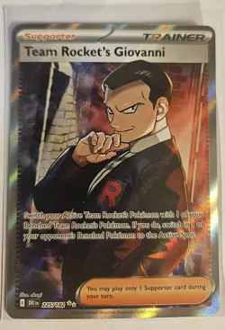 Team Rockets Giovanni 225/182 Ultra Rare Pokemon TCG 2025 Destined Rivals NM - Image 1