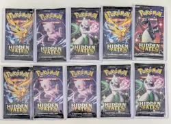 AUCTION #2 LOT of (10) Pokemon Hidden Fates Factory Sealed Booster Packs - Image 1
