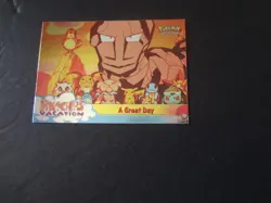1999 Topps Pokemon First Movie A Great Day Silver Foil Sandpaper #58 Black Logo - Image 1