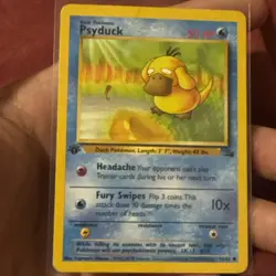 Pokemon Psyduck 53/62 Fossil Set 1st Edition LP - Image 1