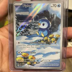 Pokemon TCG Holo Piplup #98 Pokemon Phantasmal Flames NM - Image 1