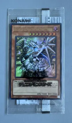 YUGIOH DRAGON OF ILLUMINATION SANCTUARY' SHIELD 2025-EN004 REPLICA PROMO - Image 1