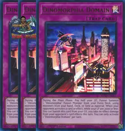 Yugioh! 3x Dinomorphia Domain MP23-EN037 Ultra Rare 1st Ed NM - Image 1