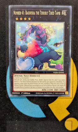 VASM-EN044 Number 41: Bagooska the Terribly Tired Tapir Rare 1st Edition YuGiOh - Image 1
