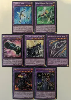 YuGiOh 7 Card Secret and Ultra Rare Legendary Dragon Fusion Set - Image 1