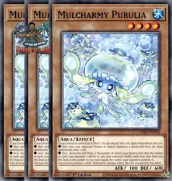 Yugioh! 3x Mulcharmy Purulia L5DD-ENY18 Common 1st Ed NM - Image 1
