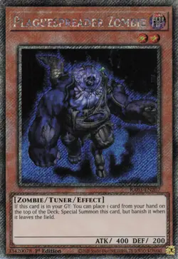 Yugioh Plaguespreader Zombie RA03-EN207 - Platinum Secret Rare - Image 1