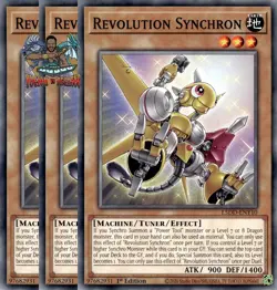 Yugioh! 3x Revolution Synchron L5DD-ENY10 Common 1st Ed NM - Image 1
