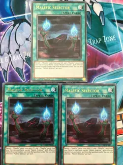 Yugioh Malefic Selector DUOV-EN045 Ultra Rare NM x3 Play Set - Image 1
