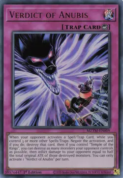 Yugioh MZTM-EN009 - Verdict of Anubis - Ultra Rare - Image 1