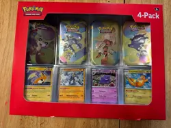 Pokemon TCG: Scarlet & Violet 151 4 Mini Tins + 4 Promo Cards Box Sam’s Club - Image 1