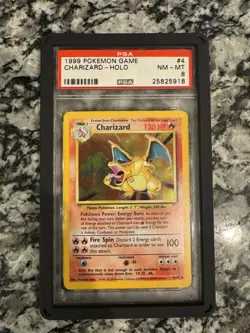 Charizard - Base Set Unlimited - PSA 8 - 1999 Holo Rare WOTC Pokemon Card - Image 1