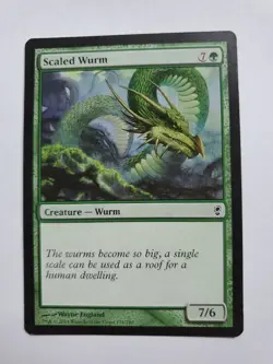 MTG Magic The Gathering Card Scaled Wurm Creature Wurm Green Conspiracy 2014 - Image 1