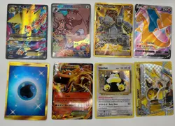 Lot of (8) Pokemon Raw Cards EX Holo Full Art V Break & Energy Charizard - Image 1