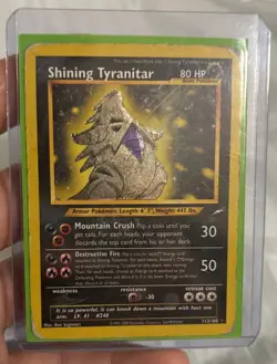 Shining Tyranitar 113/105 Neo Destiny Unlimited Holo Pokemon Card HP - Image 1