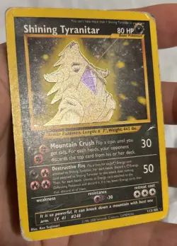 Shining Tyranitar 113/105 Neo Destiny Unlimited Holo Pokemon Card HP - Image 3
