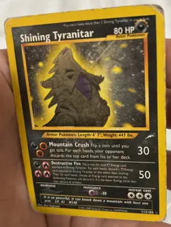 Shining Tyranitar 113/105 Neo Destiny Unlimited Holo Pokemon Card HP - Image 4