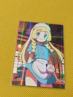 Trainer Lillie custom Beauty Anime Girl Holo waifu Card - Image 1