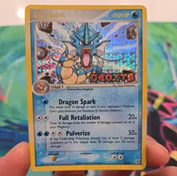 Pokemon Gyarados Card 8/107 EX Deoxys Rare Stamped Reverse Holo LP/MP - Image 1