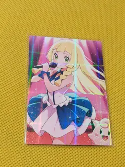 Trainer Lillie Idol custom Beauty Anime Girl Holo waifu Card - Image 1