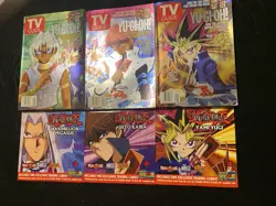 VINTAGE 2002 YuGiOH 3 McDonald’s CD’s 3 Holographic TV guide books Lot -No Cards - Image 1