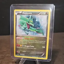 Rayquaza HOLO RARE Legendary Pokemon XY64 Dragon Black Star Promo Card - HP - Image 1