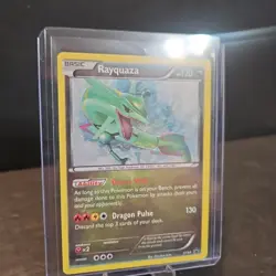 Rayquaza HOLO RARE Legendary Pokemon XY64 Dragon Black Star Promo Card - HP - Image 2