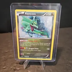 Rayquaza HOLO RARE Legendary Pokemon XY64 Dragon Black Star Promo Card - HP - Image 3