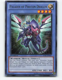 Paladin of Photon Dragon #LVAL-EN045 Rare 1st edition Yugioh Card - Image 1