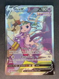 Pokemon TCG Mew Full Art Ultra Rare Holo Card 251/264 Fusion Strike - Image 1