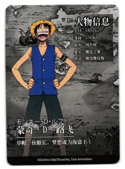 Monkey D Luffy SR OPOSED1-SR-01 One Piece Anime TCG CCG Anime Card - Image 2