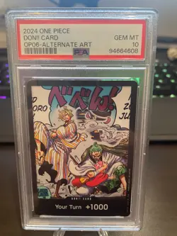 2024 One Piece OP06 DON Card (Alt Art) Wings of the Captain PSA 10 GEM MINT - Image 1