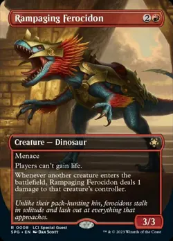 [1x] Rampaging Ferocidon - Borderless Near Mint, English Special Guest MTG Magic - Image 1