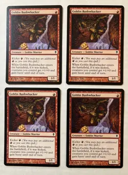 Goblin Bushwhacker X4 Playset - NM/M - Zendikar MTG Magic The Gathering English - Image 1
