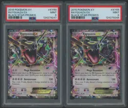 2015 Pokemon XY Black Star Promos #XY69 Rayquaza Ex PSA 9 Lot (2) Sequential Set - Image 1