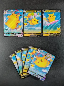 2021 Pokemon Celebrations Holo SURFING PIKACHU V/ FLYING PIKACHU VMAX ENG Lots - Image 1