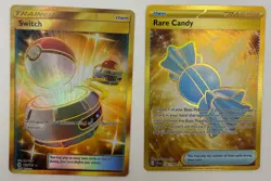 Lot of (2) Pokemon TCG Trauber Item Raw Cars Switch & Rare Candy - Image 1