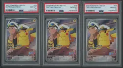 2025 Pokemon CHINESE CBB1 CS CAPTAIN PIKACHU #07 PSA 10 Lot (3) Sequential Set - Image 1