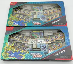 Lot of (2) Pokemon TCG Crown Zenith Sea & Sky Premium Collection Box - Image 1