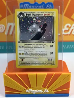 Dark Magneton 1st Ed Holo Rare #11 Pokemon TCG Team Rocket 2000 First Edition NM - Image 1