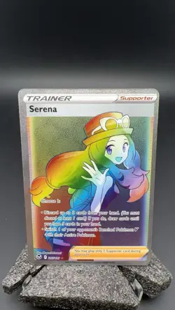Pokemon TCG Serena 207/195 Silver Tempest Holo Rainbow Secret Rare #15715 T - Image 1