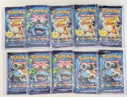 AUCTION #2 LOT of (10) Pokemon XY Evolutions Factory Sealed Booster Packs - Image 1