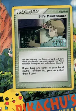 Pokemon TCG Bill's Maintenance Crystal Guardians 71/100 HOLO Stamped LP - Image 1