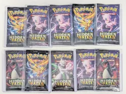AUCTION #4 LOT of (10) Pokemon Hidden Fates Factory Sealed Booster Packs - Image 1