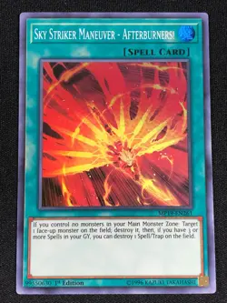 YUGIOH SKY STRIKER MANEUVER AFTERBURNERS MP19-EN261 1ST SUPER NM - Image 1