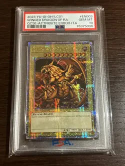 PSA 10 Winged Dragon Of Ra QCSE Quarter Century Rare #EN003 2023 Yugioh Tin! - Image 1